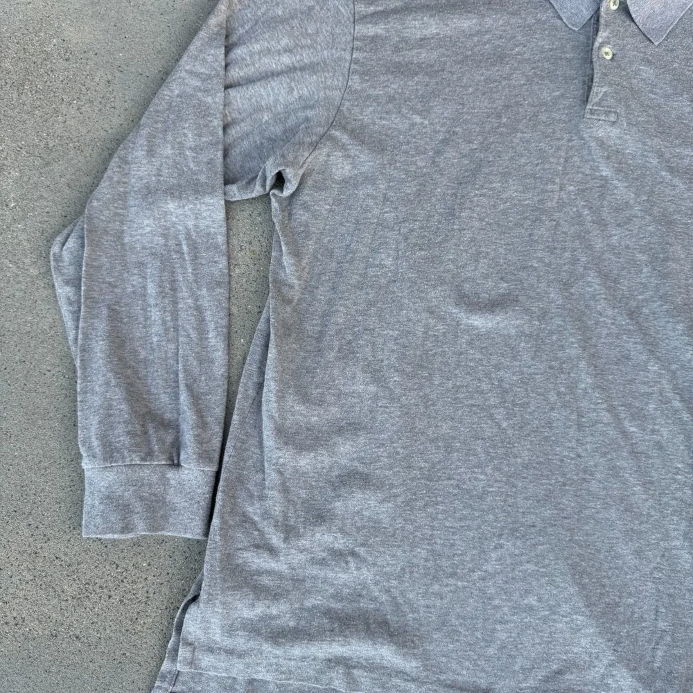 Polo Ralph‎ Lauren Grey Long Sleeve Polo Shirt Size XL
